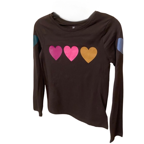 NWT GAP Love (2) Long Sleeved Brown + Blue T-Shirts (2) Girls Size XL - 12. - Picture 4 of 15